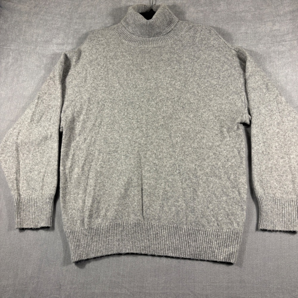 Zara Mens Heather Grey Turtleneck Sweater 1509/113/802 Size Medium